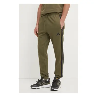 Tepláky adidas Essentials zelená barva, vzorované, JD1857