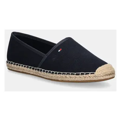 Espadrilky Tommy Hilfiger FLAG CANVAS ESPADRILLE tmavomodrá barva, FW0FW08541