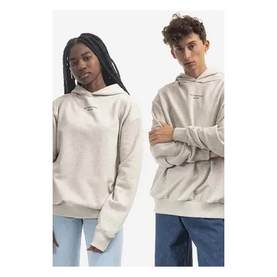 Bavlněná mikina Drôle de Monsieur Le Hoodie Classique NFPM P04LGY LIGHT GREY šedá barva, s kapuc