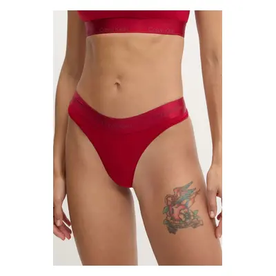 Tanga Calvin Klein Underwear červená barva, 000QF7997E