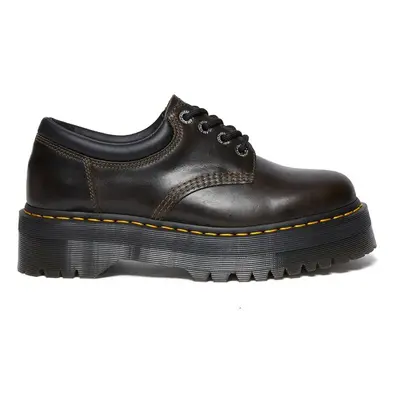 Kožené polobotky Dr. Martens 8053 Quad hnědá barva, na platformě, DM32011302