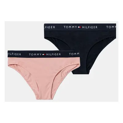 Dětské kalhotky Tommy Hilfiger 2-pack růžová barva, UG0UG00750