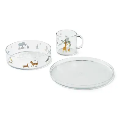 Jídelní set pro děti Liewood Siva Printed Tritan Tableware Set LW19969