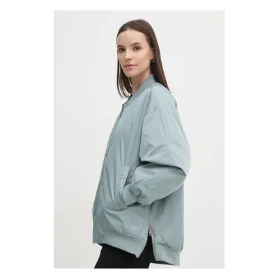 Bomber bunda Calvin Klein Jeans šedá barva, přechodná, oversize, J20J224702