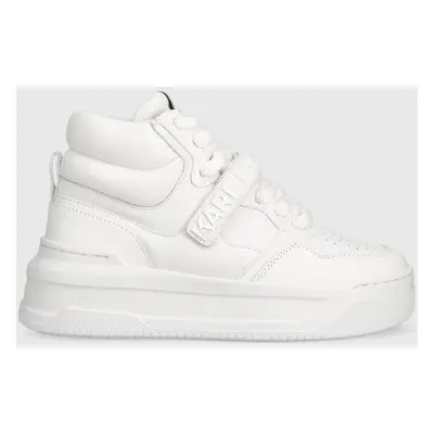 Kožené sneakers boty Karl Lagerfeld KREW MAX KC bílá barva, KL63350