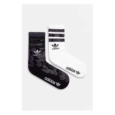 Ponožky adidas Originals 2-pack černá barva, IU0185