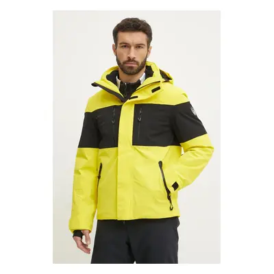 Lyžařská bunda EA7 Emporio Armani Kitzbuhel Colorblock Protectum žlutá barva, PNCJZ.6DPG07