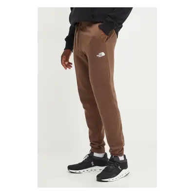 Bavlněné tepláky The North Face Zumu Jogger hnědá barva, s potiskem, NF0A87DE1OI1