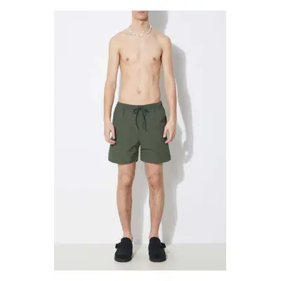 Plavkové šortky Norse Projects Hauge Recycled Nylon zelená barva, N35.0606.8022