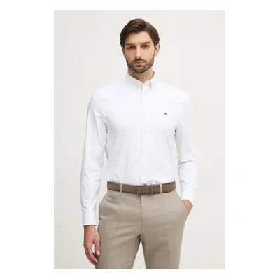 Košile Tommy Hilfiger pánská, bílá barva, regular, s límečkem button-down, MW0MW39004