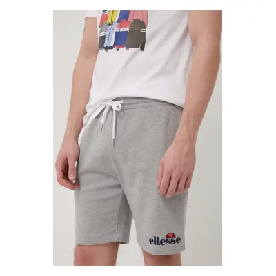 Kraťasy Ellesse Silvan Fleece Short pánské, šedá barva, SHF09162