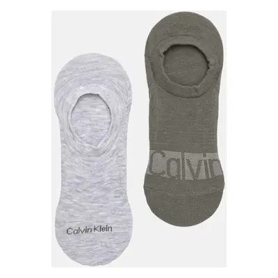 Ponožky Calvin Klein 2-pack pánské, zelená barva, 701226648