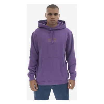 Bavlněná mikina Maharishi Miltype Embroidered Hooded Sweat 7010 PURPLE pánská, fialová barva, s 