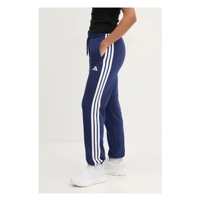 Tepláky adidas Essentials tmavomodrá barva, vzorované, JD5307