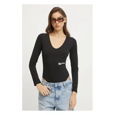 Body Karl Lagerfeld Jeans dámské, černá barva, A1W17007