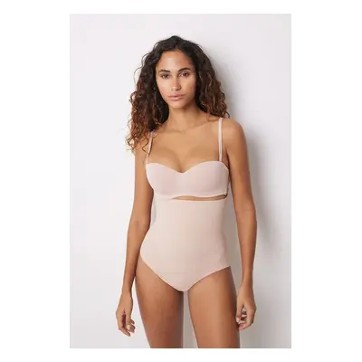 Tvarující kalhotky women'secret SHAPE MICRO BONDING béžová barva, 5182796