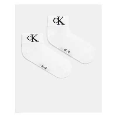 Ponožky Calvin Klein Jeans 2-pack dámské, bílá barva, 701228813