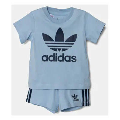 Kojenecká sada adidas Originals modrá barva, JC6578