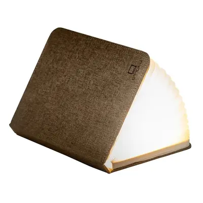 Bezdrátová LED lampa Gingko Design Large Fabric Book Light hnědá barva