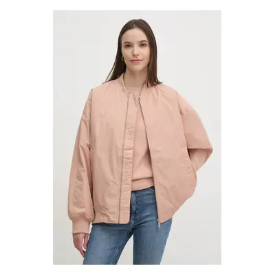 Bomber bunda Calvin Klein Jeans oranžová barva, přechodná, oversize, J20J224702