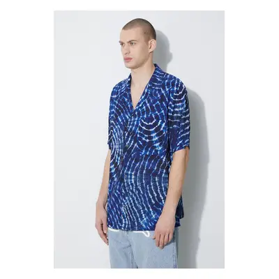 Košile Marcelo Burlon Aop Soundwaves Hawaii Shirt pánská, relaxed, CMGG001S24FAB0014501