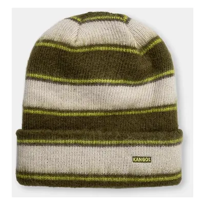 Čepice Kangol FUZZY STRIPE zelená barva, z husté pleteniny, K3725.SK301