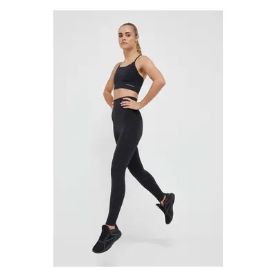 Tréninkové legíny Hummel Tif hmlTIF SEAMLESS HIGH WAIST TIGHTS černá barva, hladké, 210492