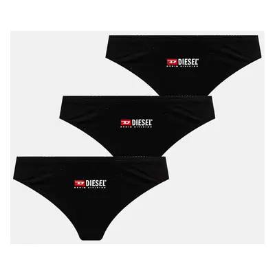 Tanga Diesel PUNCHY-D-CORE-3PACK UNDERPANTS 3-pack černá barva, A17515.0WHAV