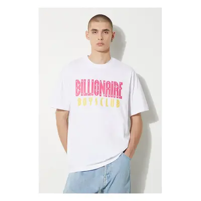 Bavlněné tričko Billionaire Boys Club Straight Logo bílá barva, s potiskem, B24243