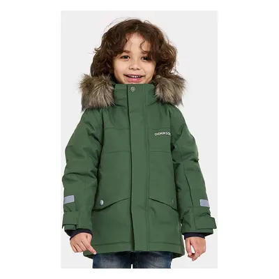 Dětská bunda Didriksons BJÄRVEN KIDS PARKA zelená barva, 505470