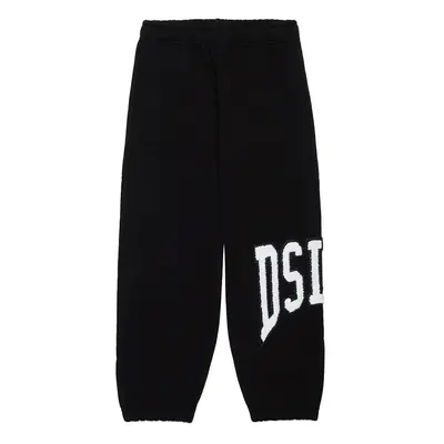 Dětské bavlněné tepláky Diesel PMARCHI TROUSERS černá barva, s aplikací, J02227