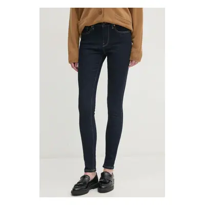 Džíny Pepe Jeans SKINNY JEANS MW REGENT dámské, tmavomodrá barva, PL204728BC1