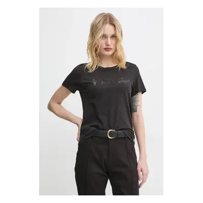 Bavlněné tričko G-Star Raw černá barva, D25064-A870