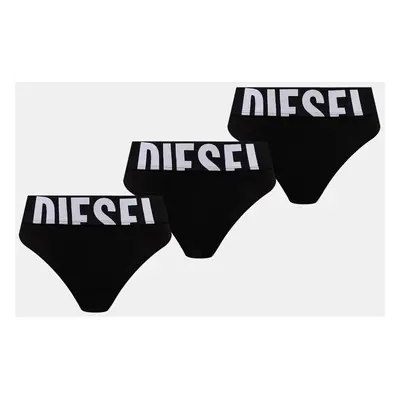 Tanga Diesel UFST-STARS-THREEPACK 3-pack černá barva, 00SE0K.0HMAU