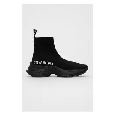 Boty Steve Madden Master černá barva, na plochém podpatku