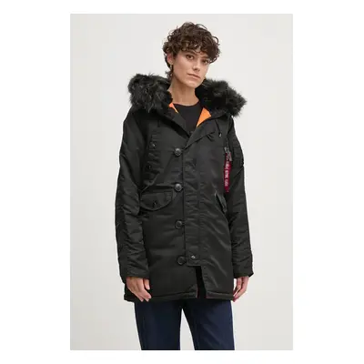 Bunda Alpha Industries N-3B VF 59 Wmn dámská, černá barva, zimní, 113007