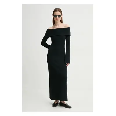 Šaty By Malene Birger BENNIE černá barva, maxi, 103115