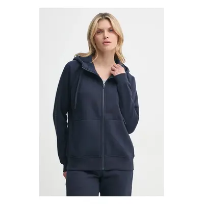 Mikina G-Star Raw dámská, tmavomodrá barva, s kapucí, hladká, D22727-C235