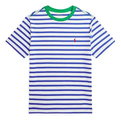 Dětské bavlněné tričko Polo Ralph Lauren modrá barva, 323958169001