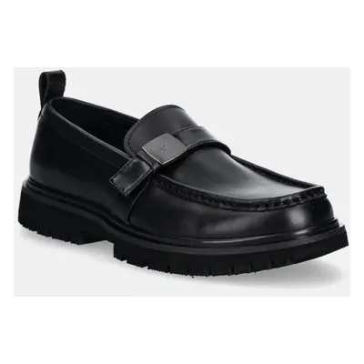 Mokasíny Calvin Klein Jeans EVA APRON LOAFER HDW pánské, černá barva, YM0YM01252