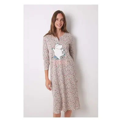 Bavlněná noční košile women'secret Moomin růžová barva, 4448047