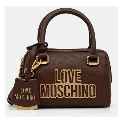 Kabelka Love Moschino hnědá barva, JC4333PP0L