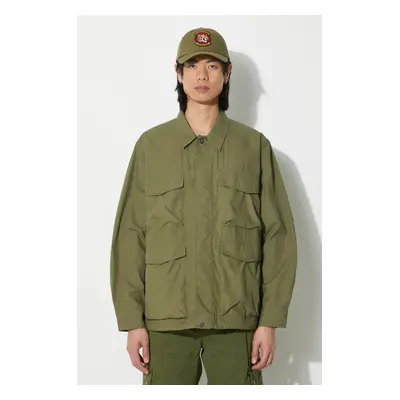 Bunda Universal Works Parachute Field Jacket pánská, zelená barva, přechodná, 30115.OLIVE