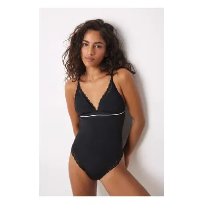 Body women'secret HELANKAS BLACK AND WHITE černá barva, 5668335