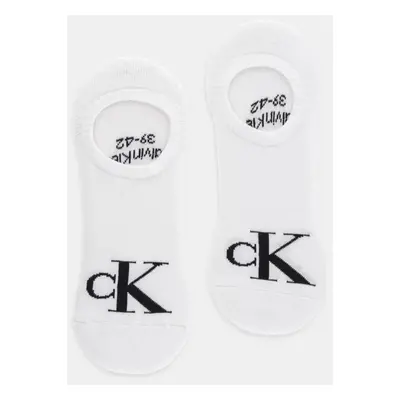 Ponožky Calvin Klein Jeans 2-pack pánské, bílá barva, 701228809