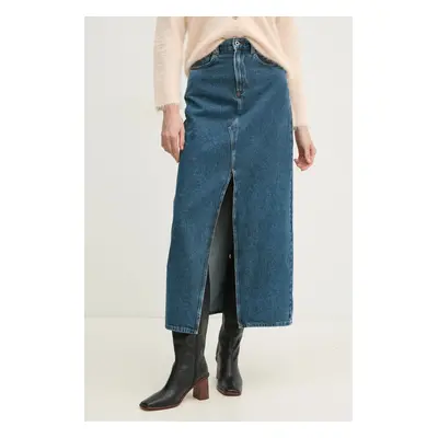 Džínová sukně Pepe Jeans MAXI SKIRT HW modrá barva, maxi, PL901185EF2L