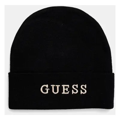 Čepice Guess černá barva, z husté pleteniny, AW5189 POL01