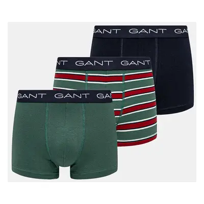 Boxerky Gant 3-pack pánské, tmavomodrá barva, 902443033