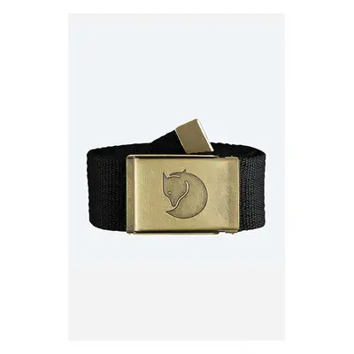 Pásek Fjallraven Pasek Fjallraven Canvas Brass Belt F77297 550 černá barva, F77297.550-550