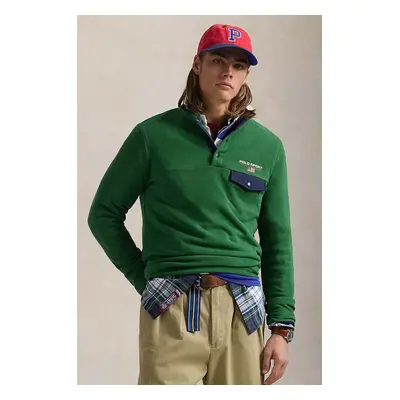 Mikina Polo Ralph Lauren pánská, zelená barva, hladká, 710961614